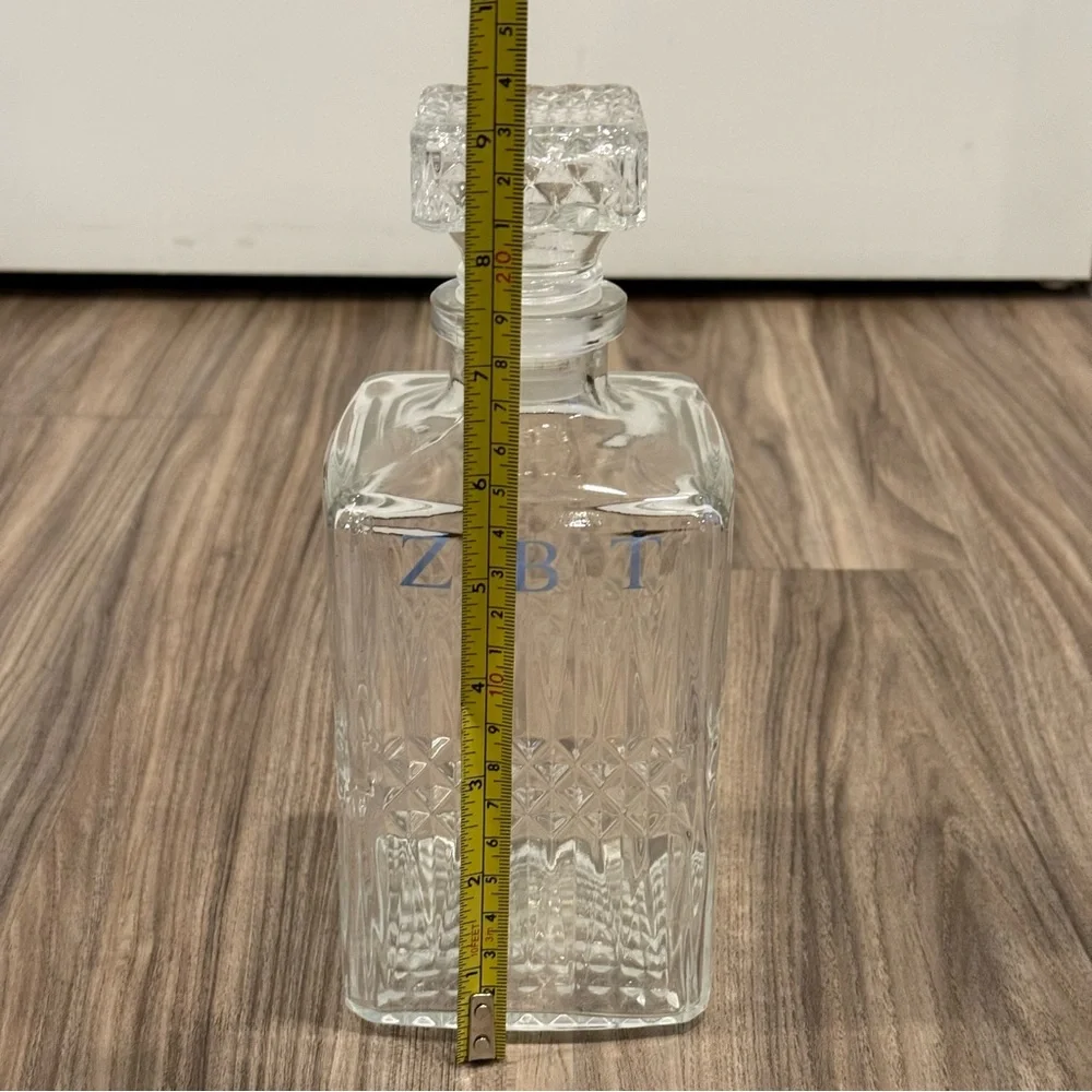 Crystal Decanter - Clear with ZBT Letters